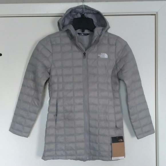 🆕The North Face Girls' Thermoball Eco Parka, SM (7/8)-Meld Grey, Brand NEW, Aut - Picture 4 of 14